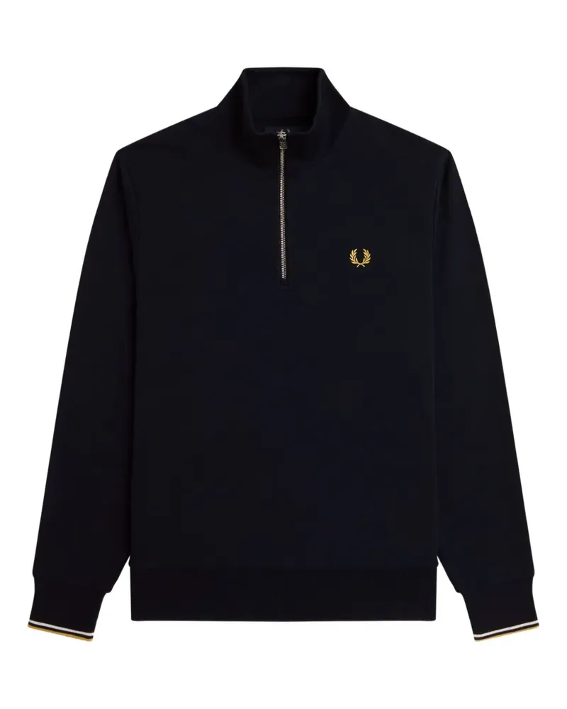 Fred Perry Sweatshirt mit Reißverschluss - Blau Blau