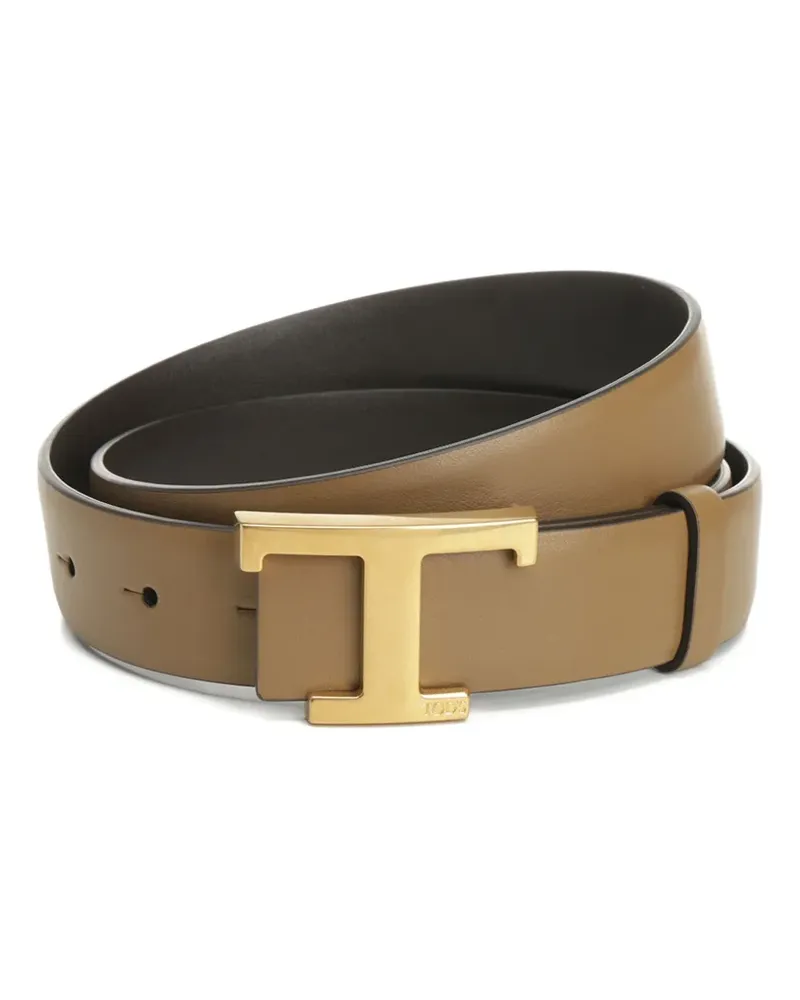 TOD'S Gürtel mit T-Schnalle - Nude Nude