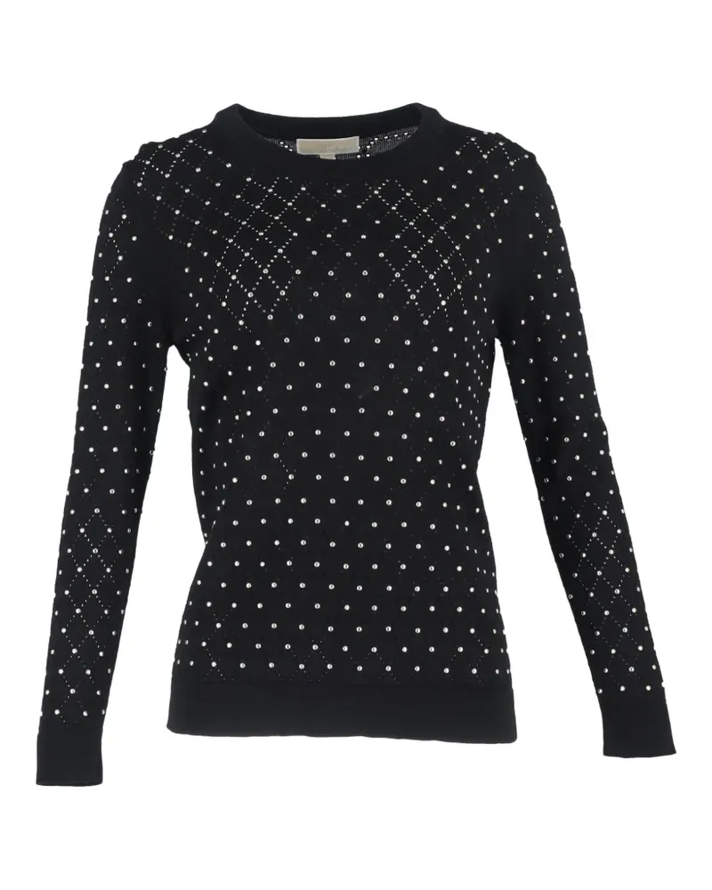 Michael Kors beaded lasercut sweater - Schwarz Schwarz