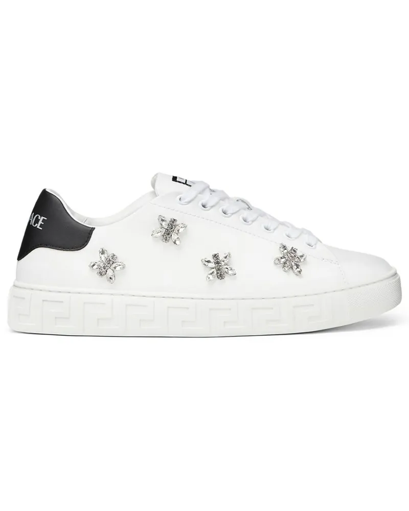 Versace Crystal Greca Sneakers - Weiß Weiß