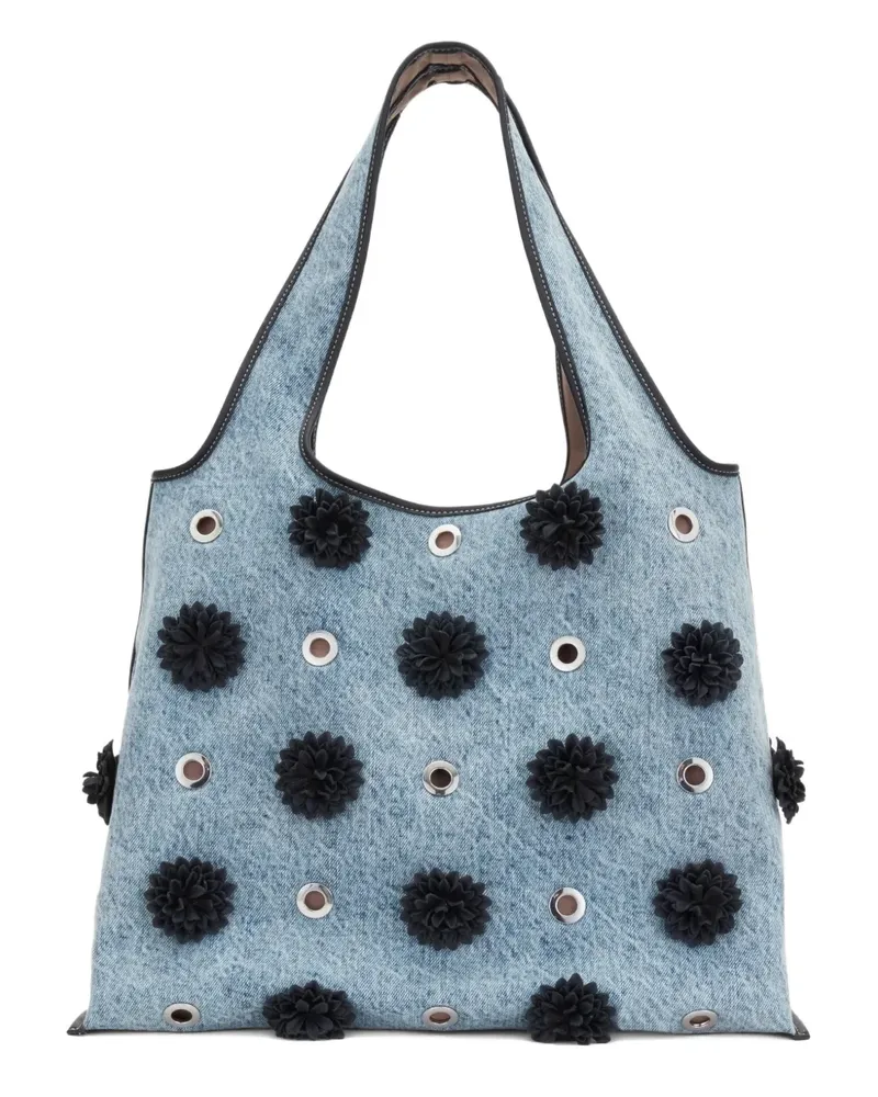3.1 phillip lim Tote Bag mit Pompon-Ösen - Blau Blau