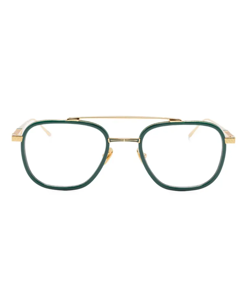 Leisure Society geometric-frame glasses - Grün Grün