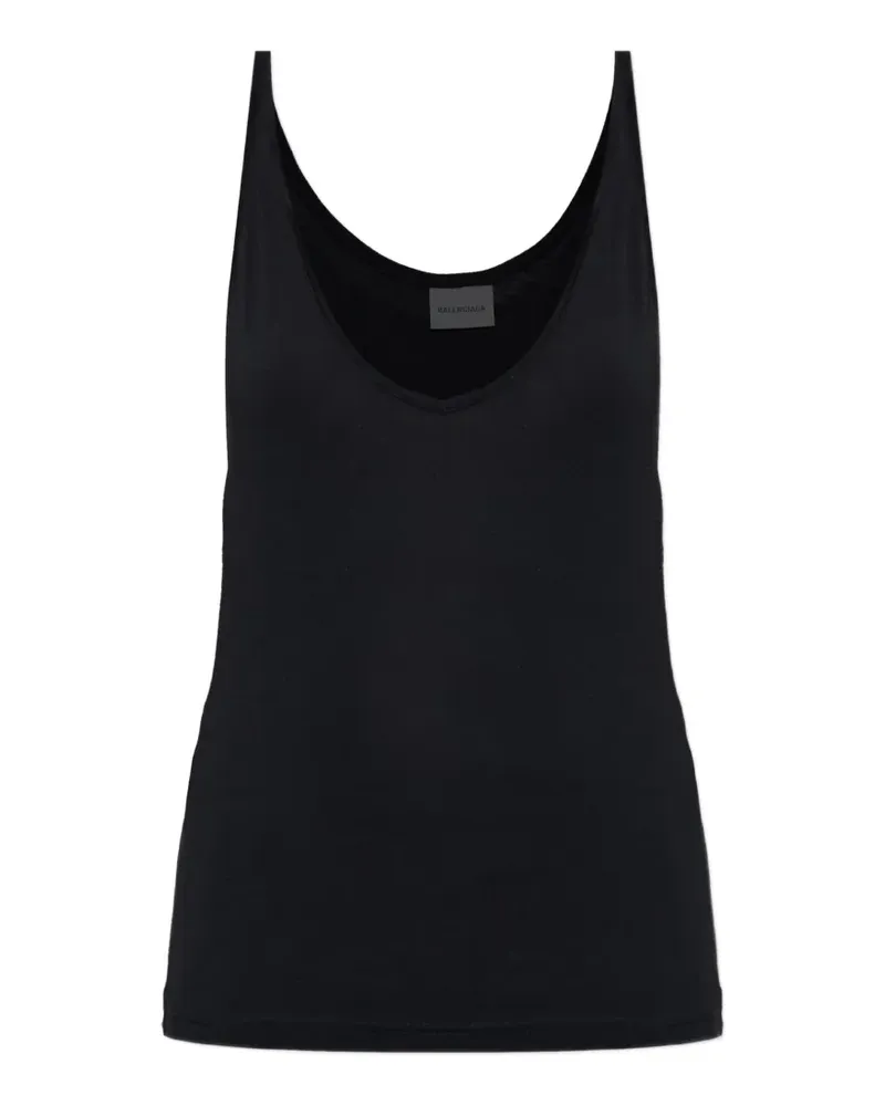 Balenciaga Schwarzes Tanktop mit V-Ausschnitt Schwarz