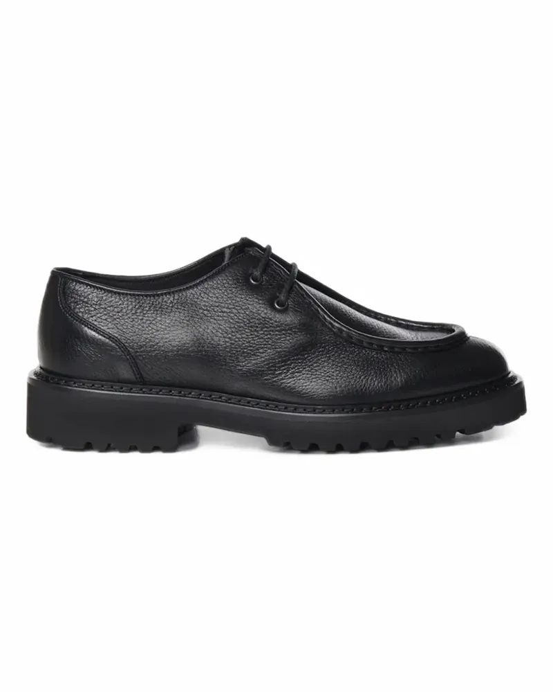 Doucal´s grain-leather lace-up shoes - Schwarz Schwarz
