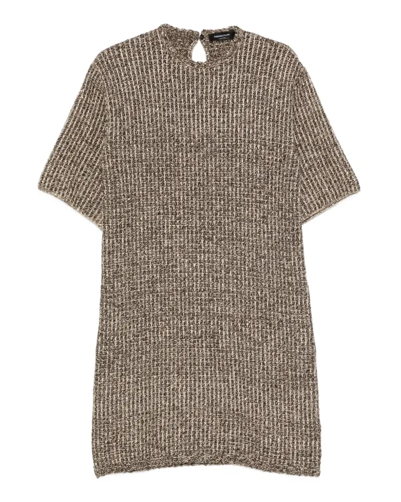 Fabiana Filippi sequin-embellished bouclé mini dress - Braun Braun
