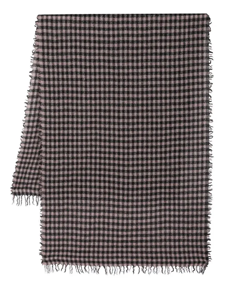 Faliero Sarti Karierter Schal - Schwarz Schwarz