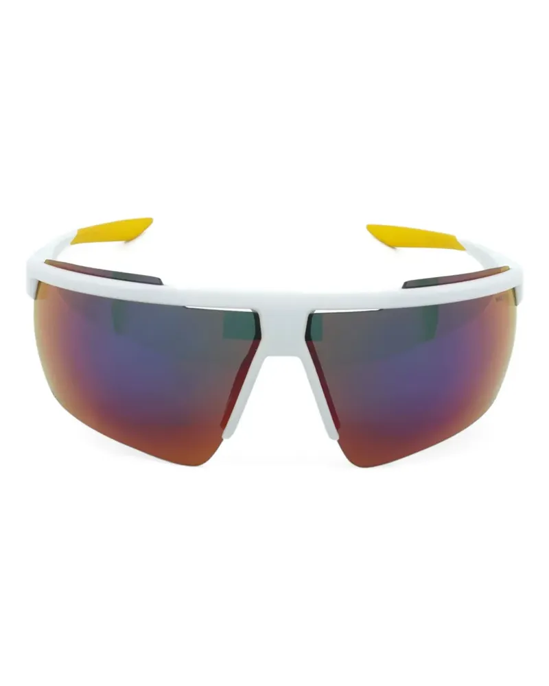 Nike Sonnenbrille mit Shield-Gestell - Weiß Weiß