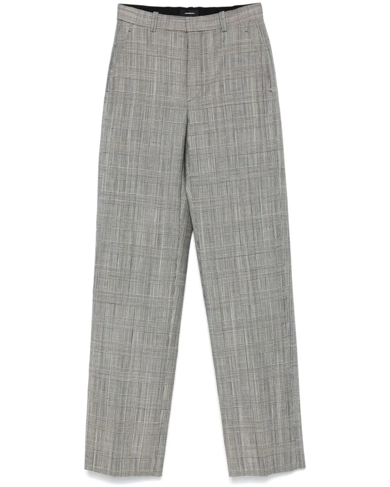 WARDROBE.NYC Gerade Hose mit Prince of Wales-Karo - Grau Grau