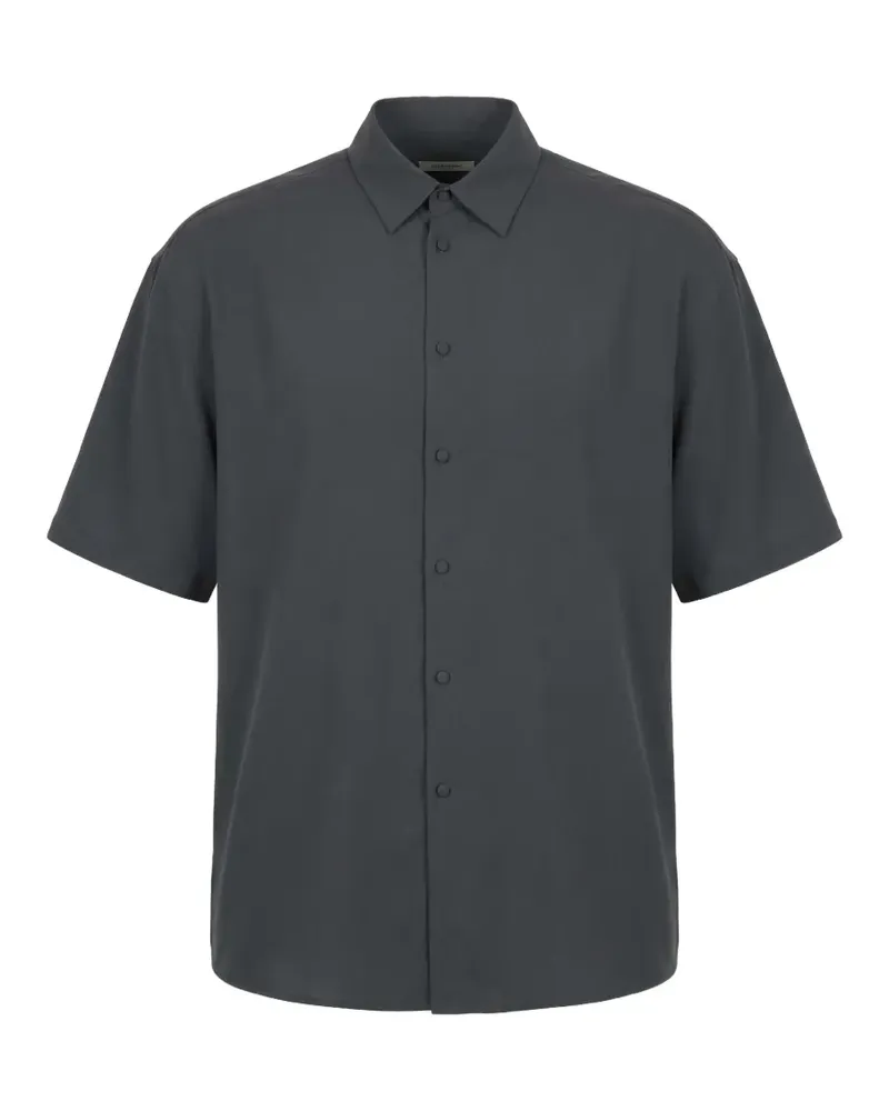 Valentino Garavani Kurzärmeliges Lederhemd - Grau Grau