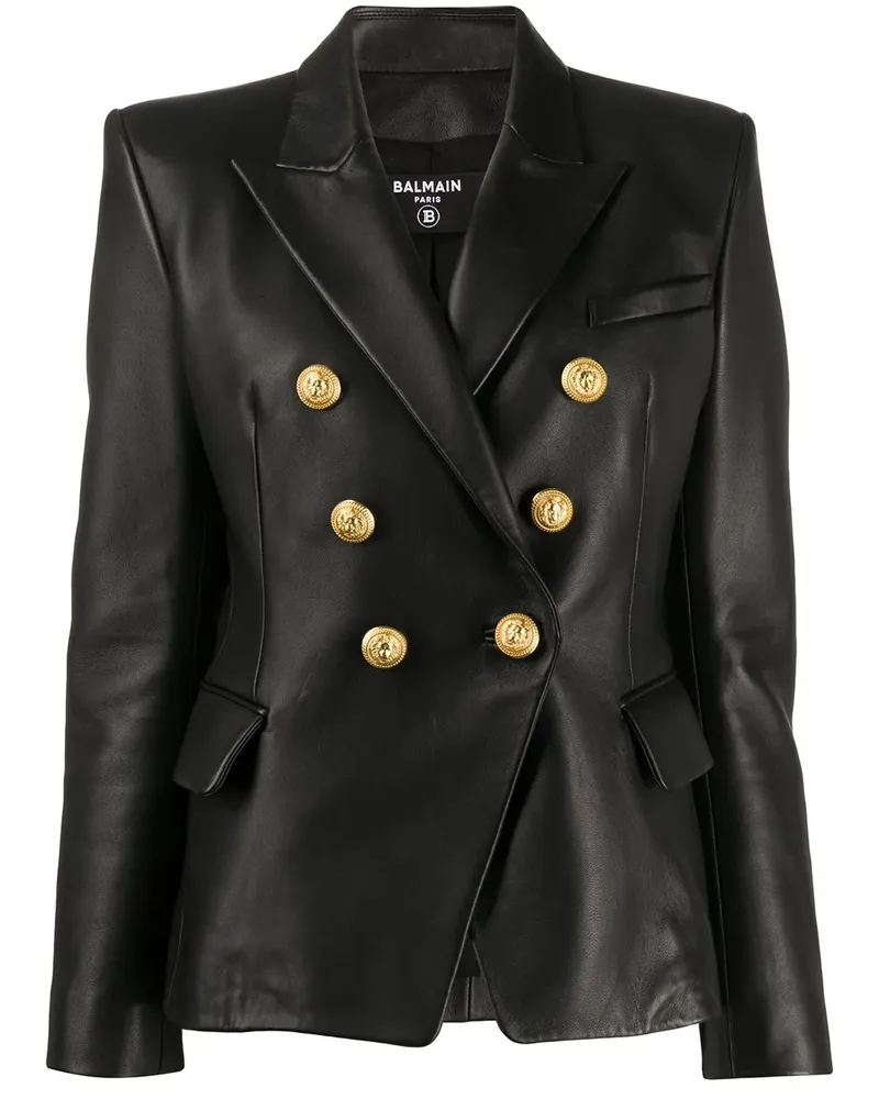 Balmain Geknöpfte Jacke - Schwarz Schwarz