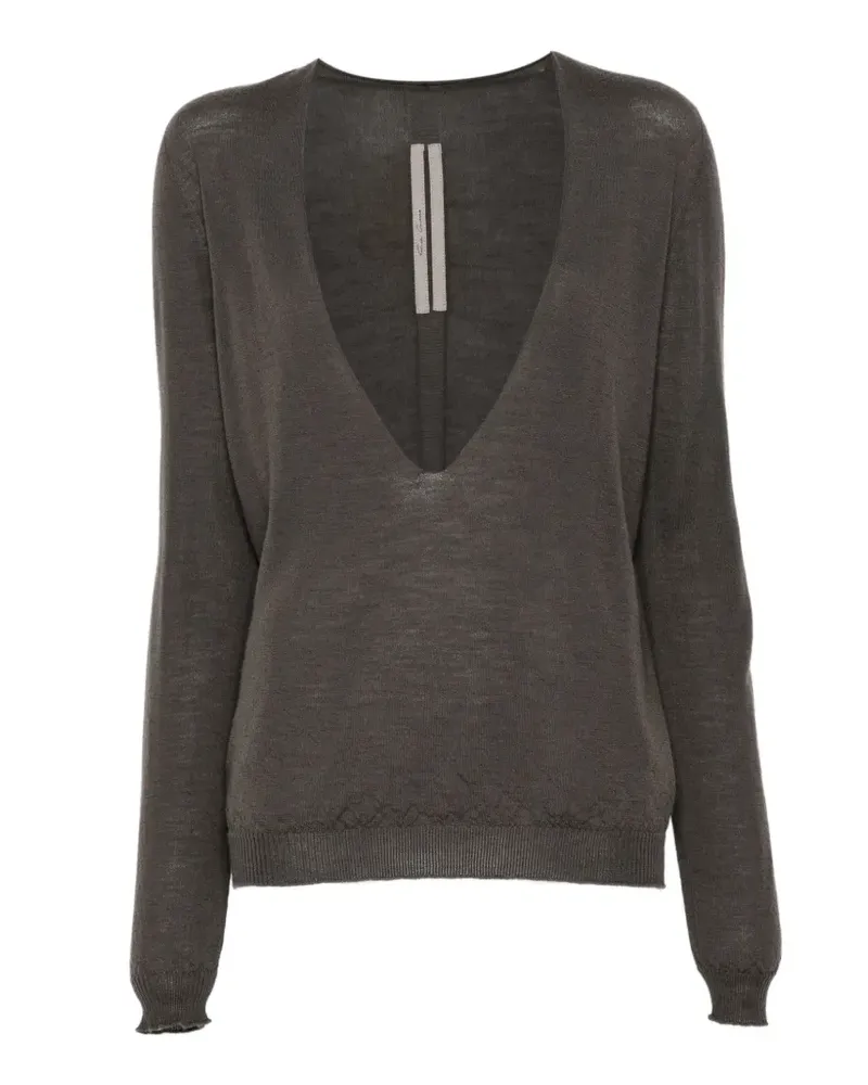 Rick Owens Pullover mit tiefem V-Ausschnitt - Grau Grau