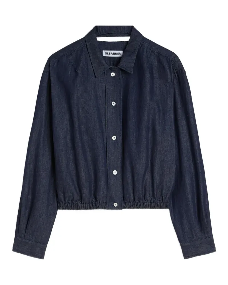 Jil Sander Jacke mit elastischem Saum - Blau Blau