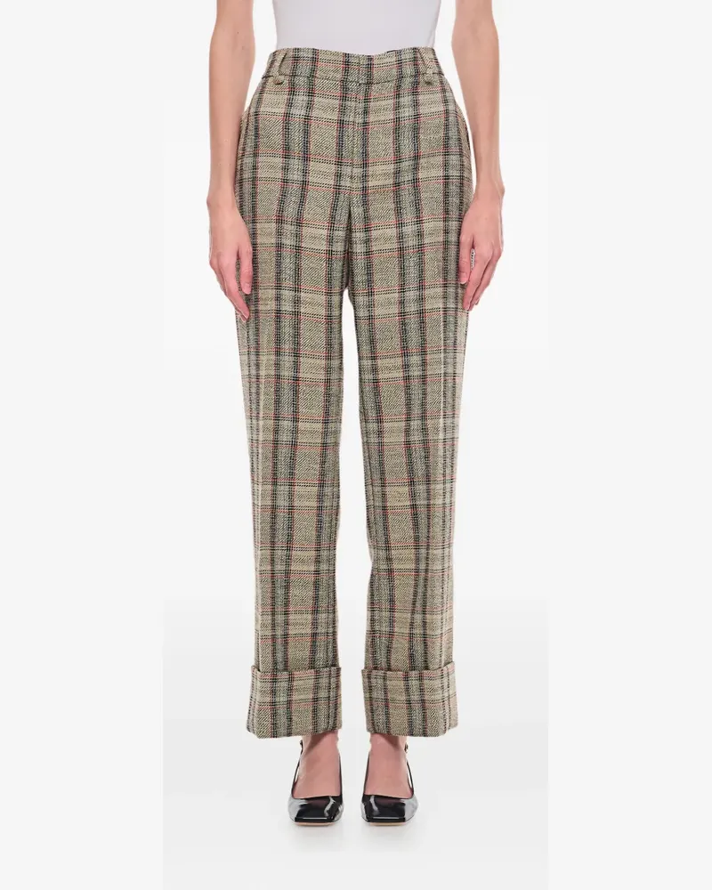 Durazzi Milano Hose mit Schottenkaro - Nude Nude