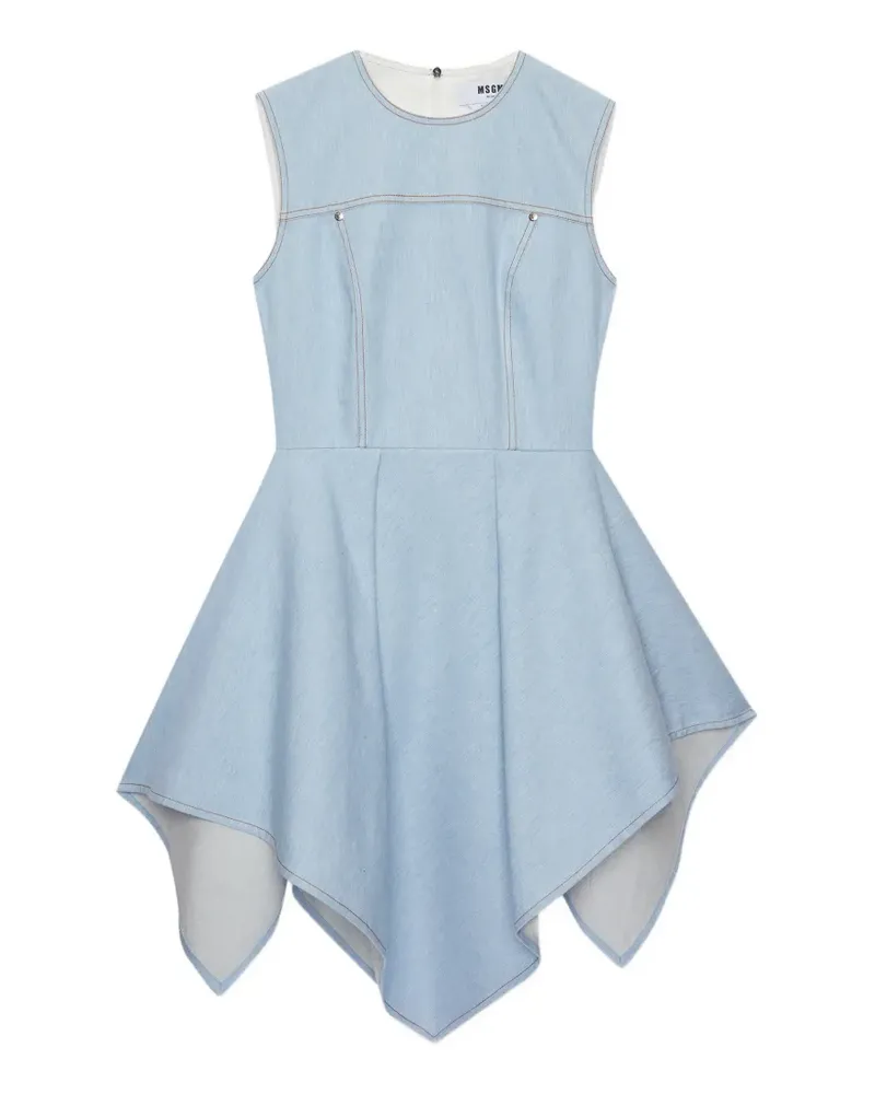 MSGM seam sleeveless dress - Blau Blau