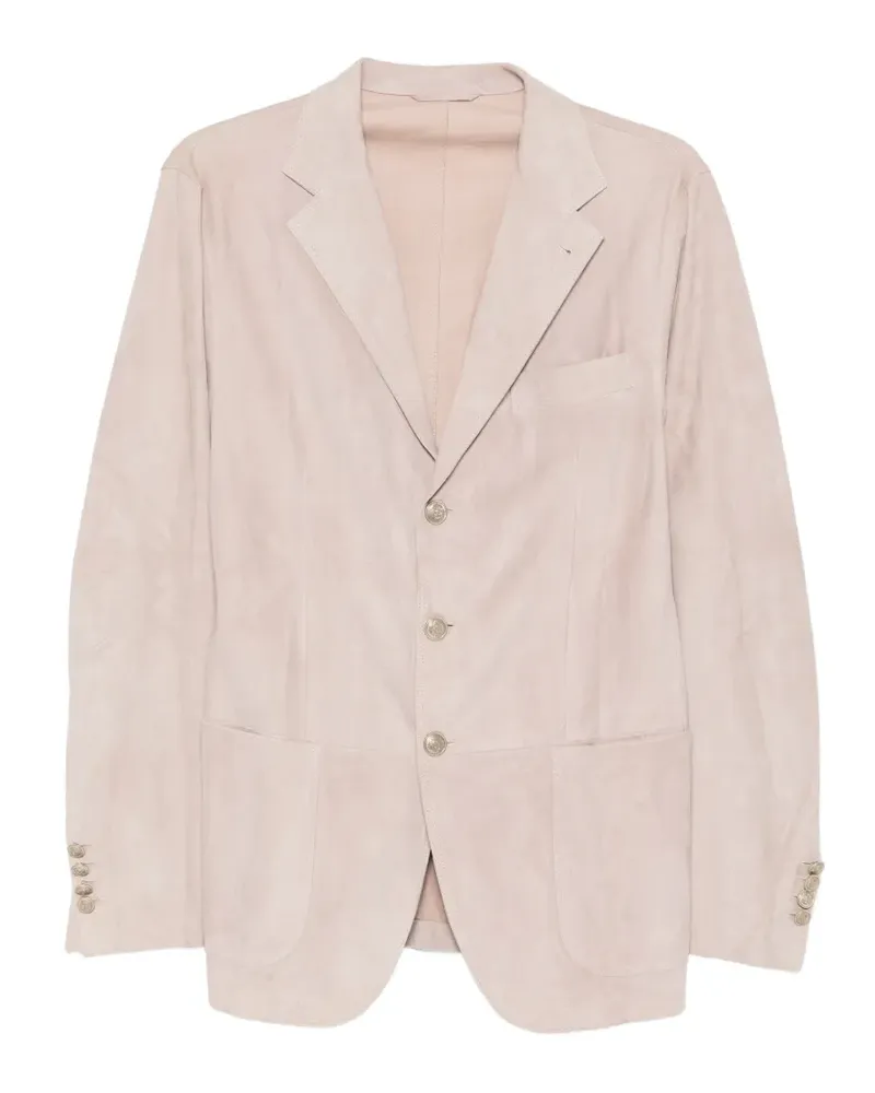 Eleventy Sakko aus Wildleder - Rosa Rosa