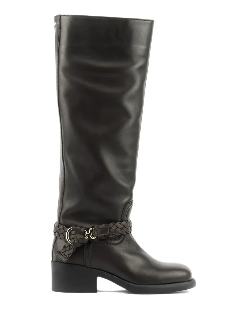 Nubikk Lizzy Lynn Stiefel mit Flechtriemen - Schwarz Schwarz