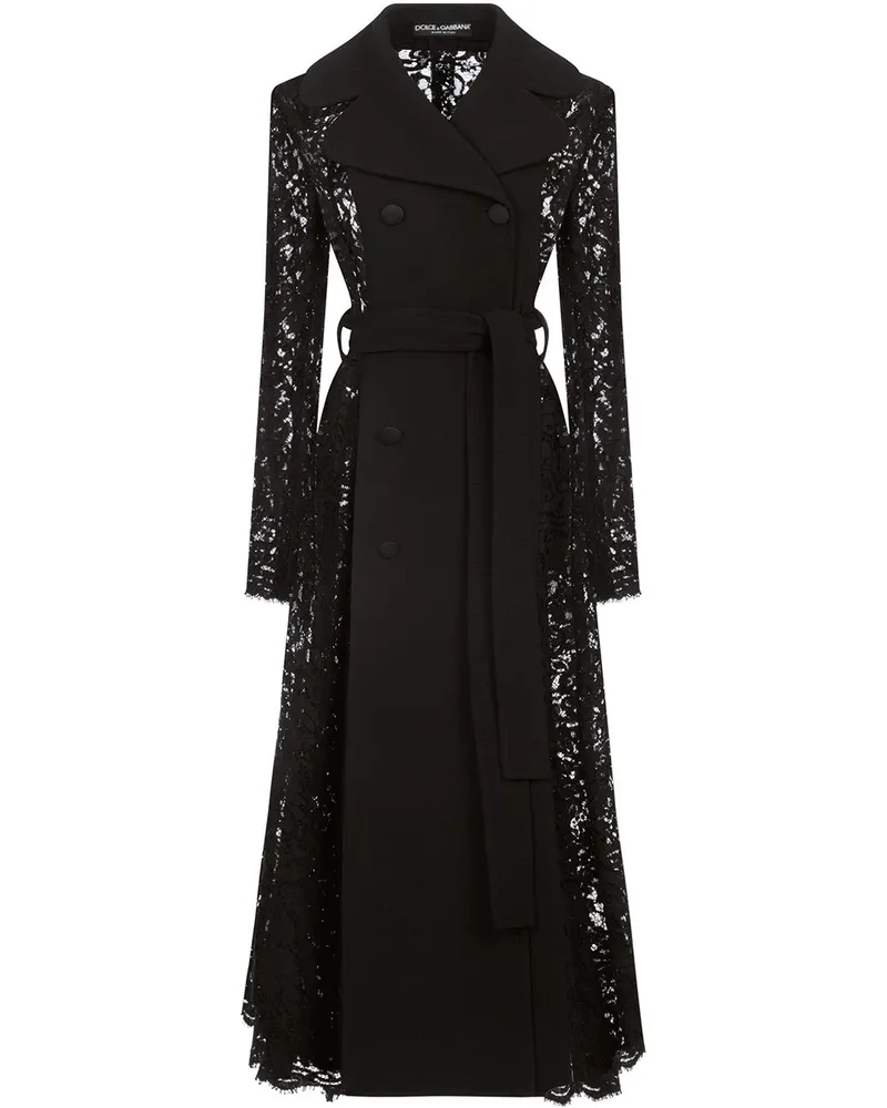 Dolce & Gabbana Trenchcoat mit Bindegürtel - Schwarz Schwarz
