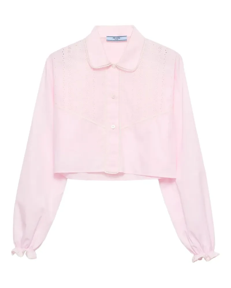 Prada Hemd mit Batiste-Stickerei - Rosa Rosa
