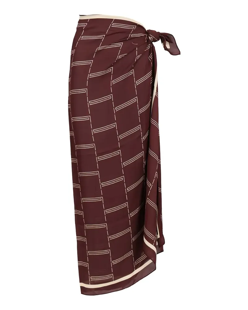 Matteau geometric print scarf - Braun Braun