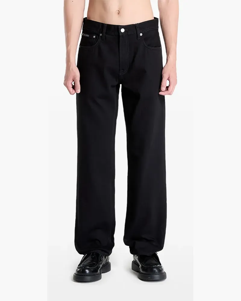 Calvin Klein 90s Jeans mit geradem Bein - Schwarz Schwarz