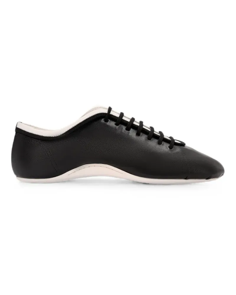Dries van Noten Ballerina-Sneaker aus Leder - Schwarz Schwarz