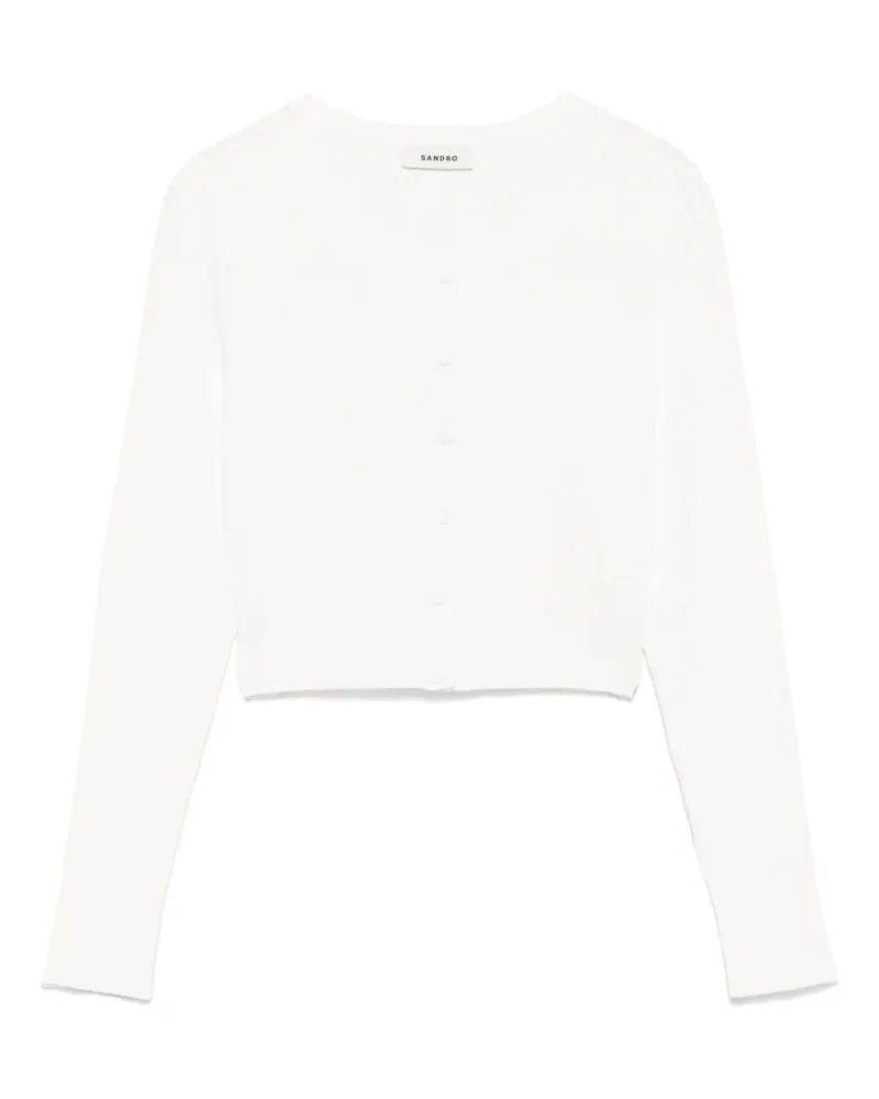 Sandro Gerippter Cardigan - Nude Nude