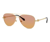 Getönte Pilotenbrille - Gold