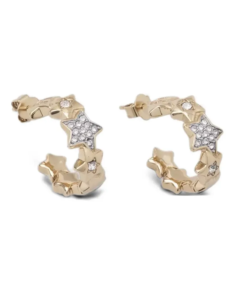 Furla crystal-embellished hoop earrings - Gold Gold