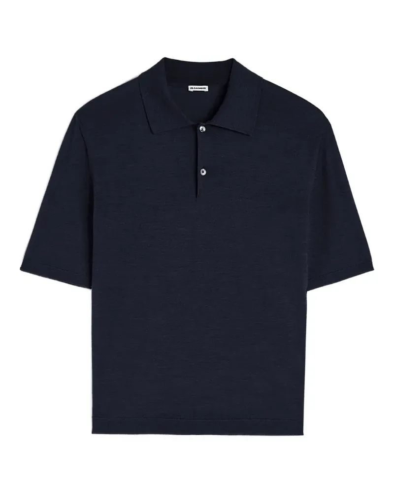 Jil Sander Kurzärmeliges Poloshirt - Blau Blau