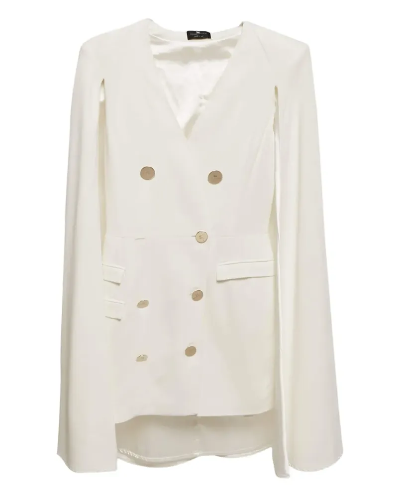 Elisabetta Franchi Doppelreihiges Kleid - Weiß Weiß