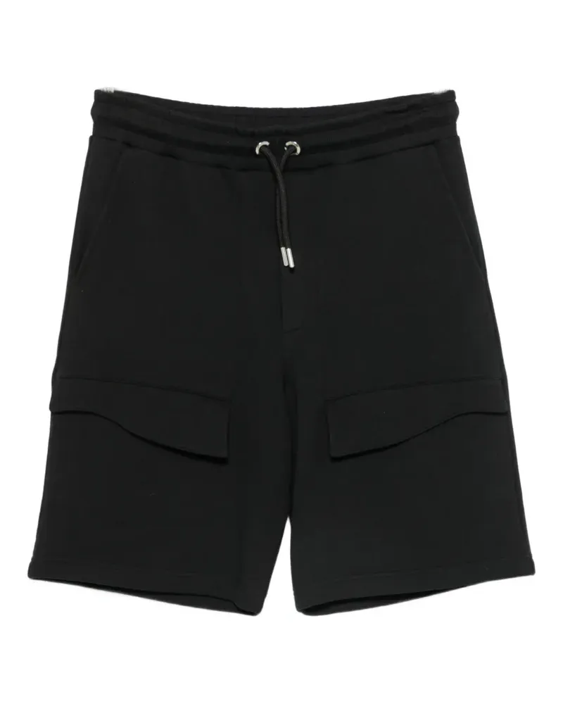 Les Hommes cargo drawstring track shorts - Schwarz Schwarz
