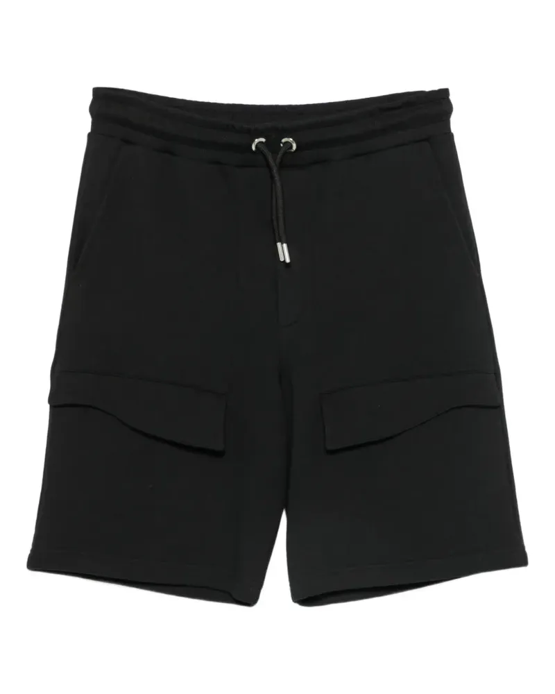 Les Hommes cargo drawstring track shorts - Schwarz Schwarz