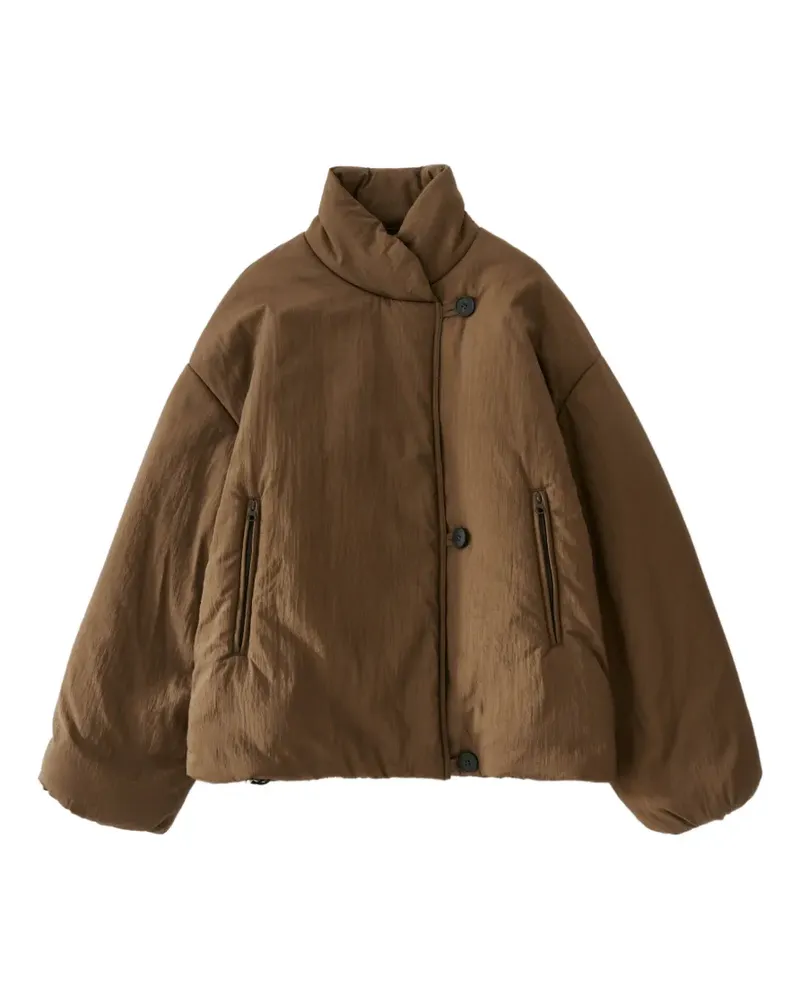 Studio Nicholson Wattierte Vaner Jacke in Knitteroptik - Braun Braun