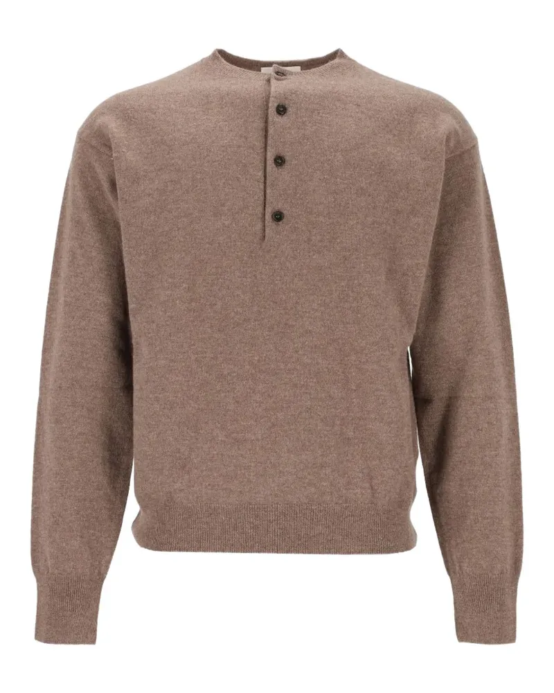 Mauro Grifoni Pullover mit Knopfleiste - Braun Braun