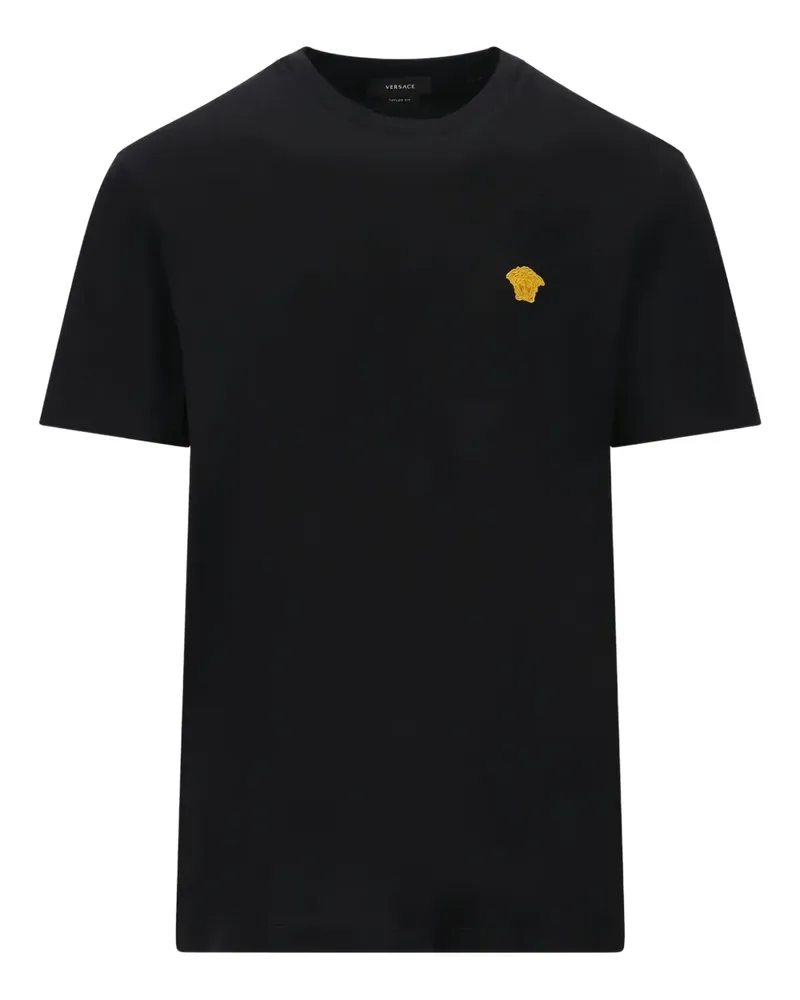 Versace T-Shirt mit Medusa-Detail - Schwarz Schwarz
