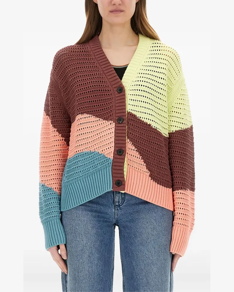 Paul Smith Cardigan in Colour-Block-Optik - Braun Braun