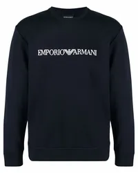 Emporio Armani Sweatshirt mit Logo-Print Blau