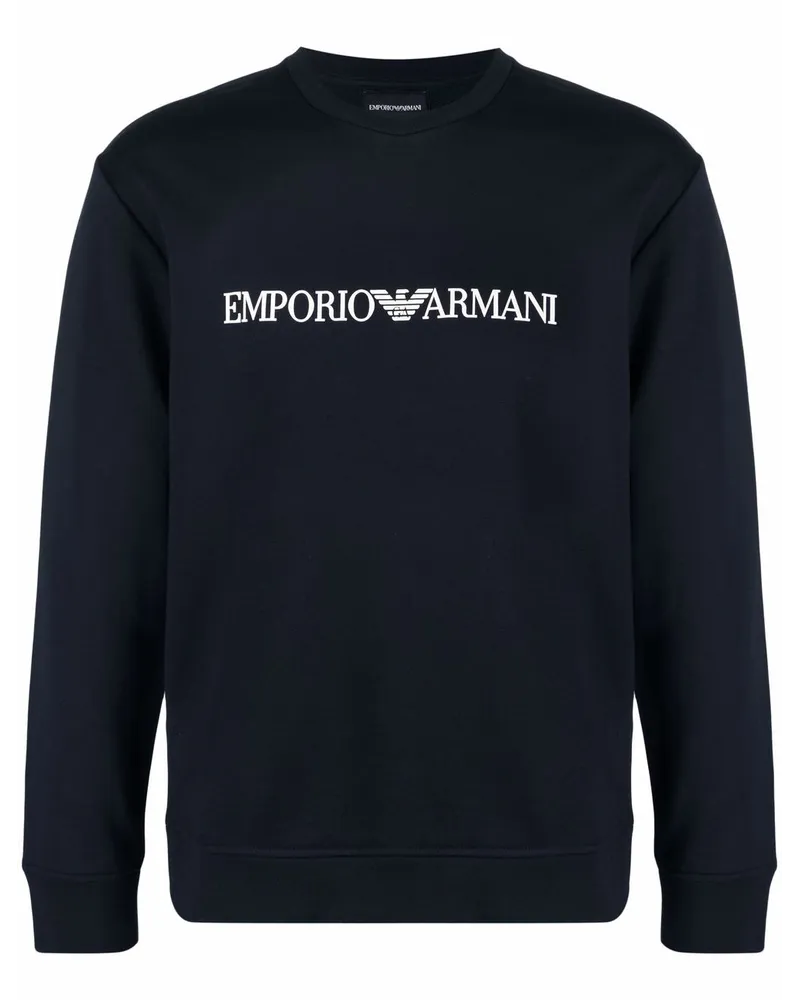 Emporio Armani Sweatshirt mit Logo-Print - Blau Blau