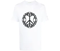 T-Shirt mit Friedenszeichen-Print