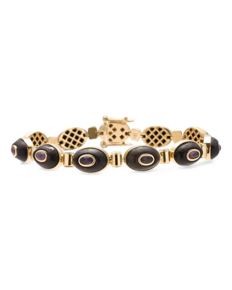 Eddie Borgo Callie Armband mit Ebenholz und Amethyst - Gold Gold