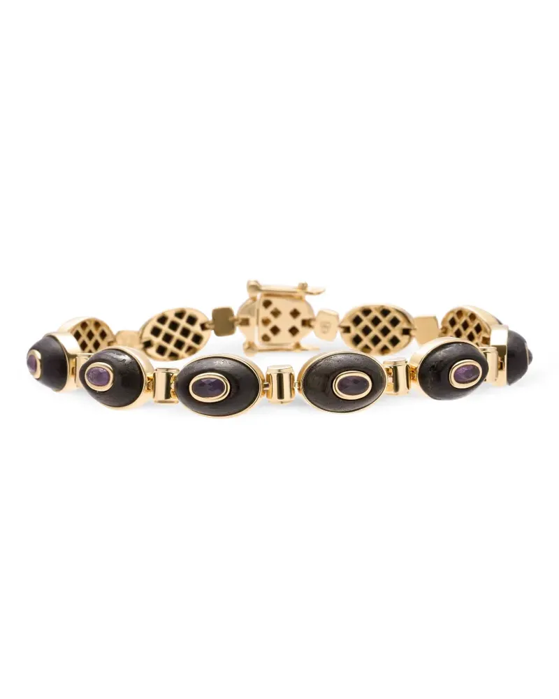 Eddie Borgo Callie Armband mit Ebenholz und Amethyst - Gold Gold