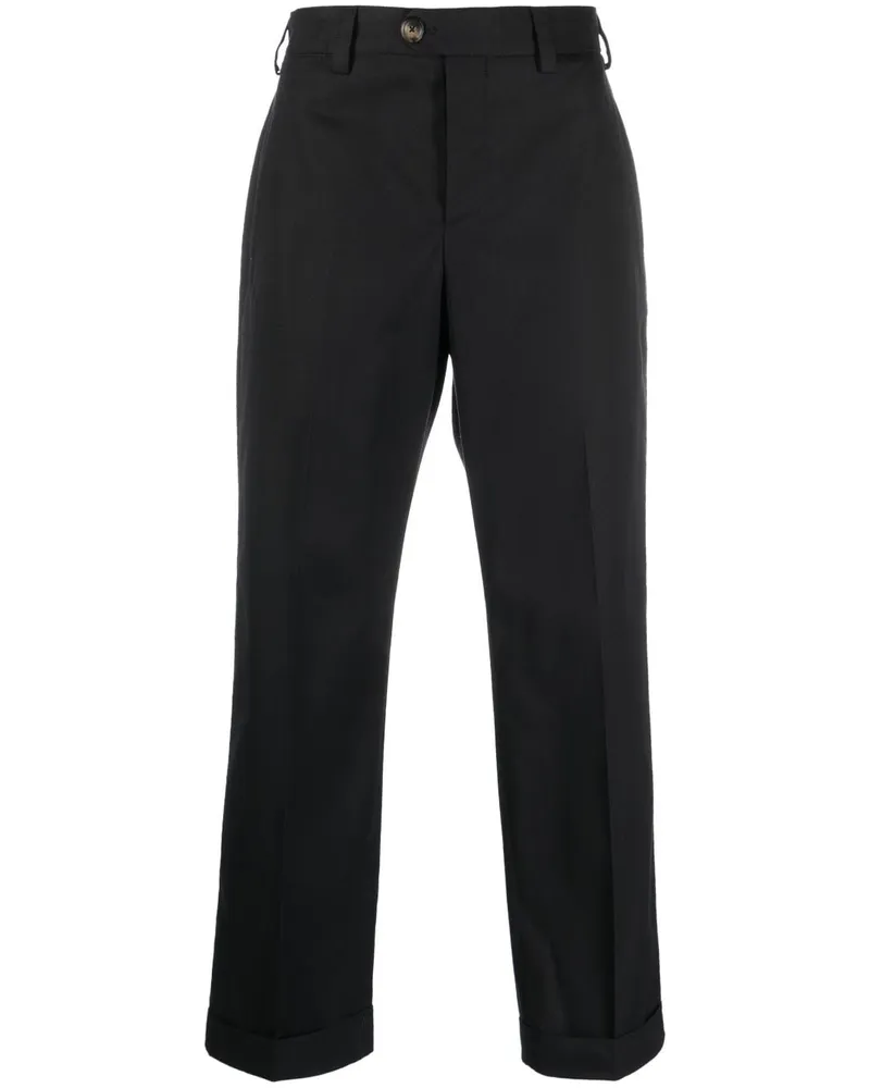 PT TORINO Gerade Hose mit Bügelfalten - Blau Blau