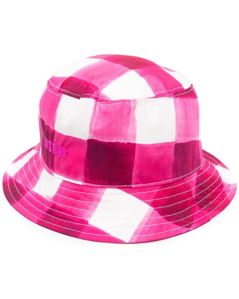 MSGM Fischerhut mit Vichy-Karo - Rosa Rosa