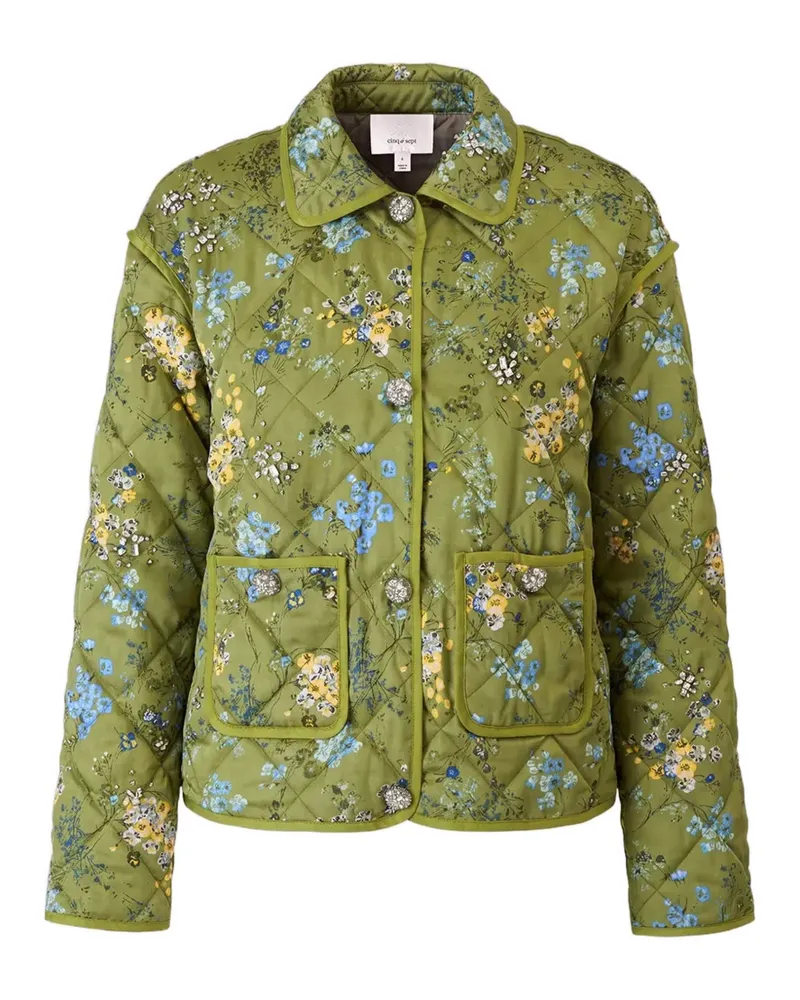 Cinq à Sept Alexa Steppjacke mit Blumenprint - Grün Grün
