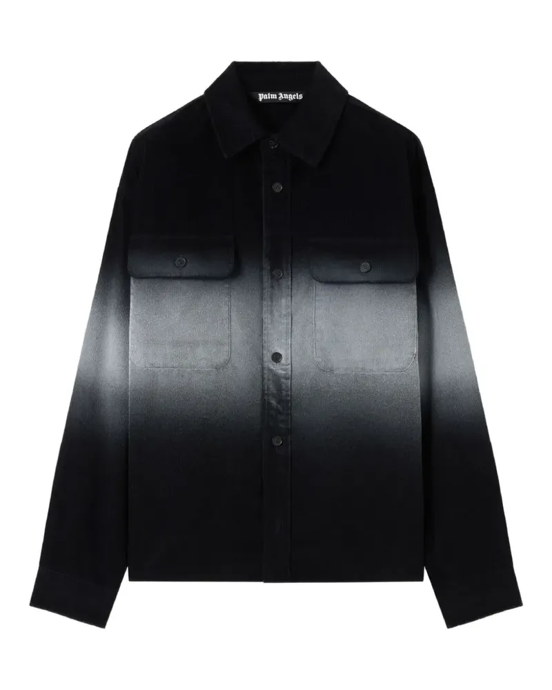 Palm Angels Hemdjacke mit Farbverlauf-Optik - Schwarz Schwarz