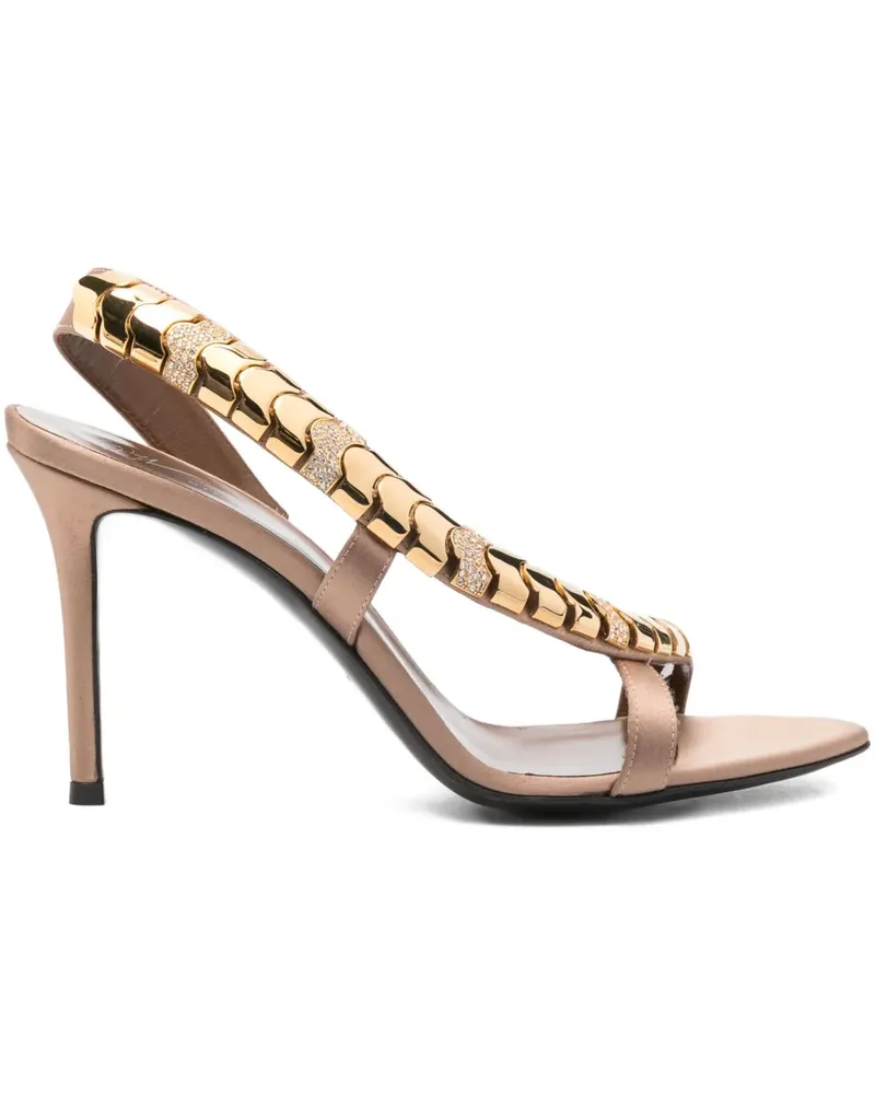 Giuseppe Zanotti Gz Dafne Slingback-Sandalen mit Kettendetail 105mm - Nude Nude