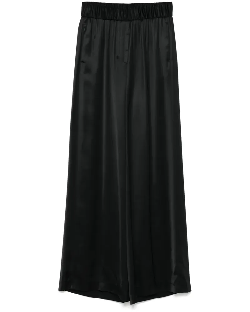 Peserico Palazzohose aus Satin - Schwarz Schwarz