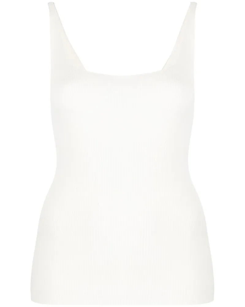 Fabiana Filippi Tanktop aus geripptem Strick - Weiß Weiß