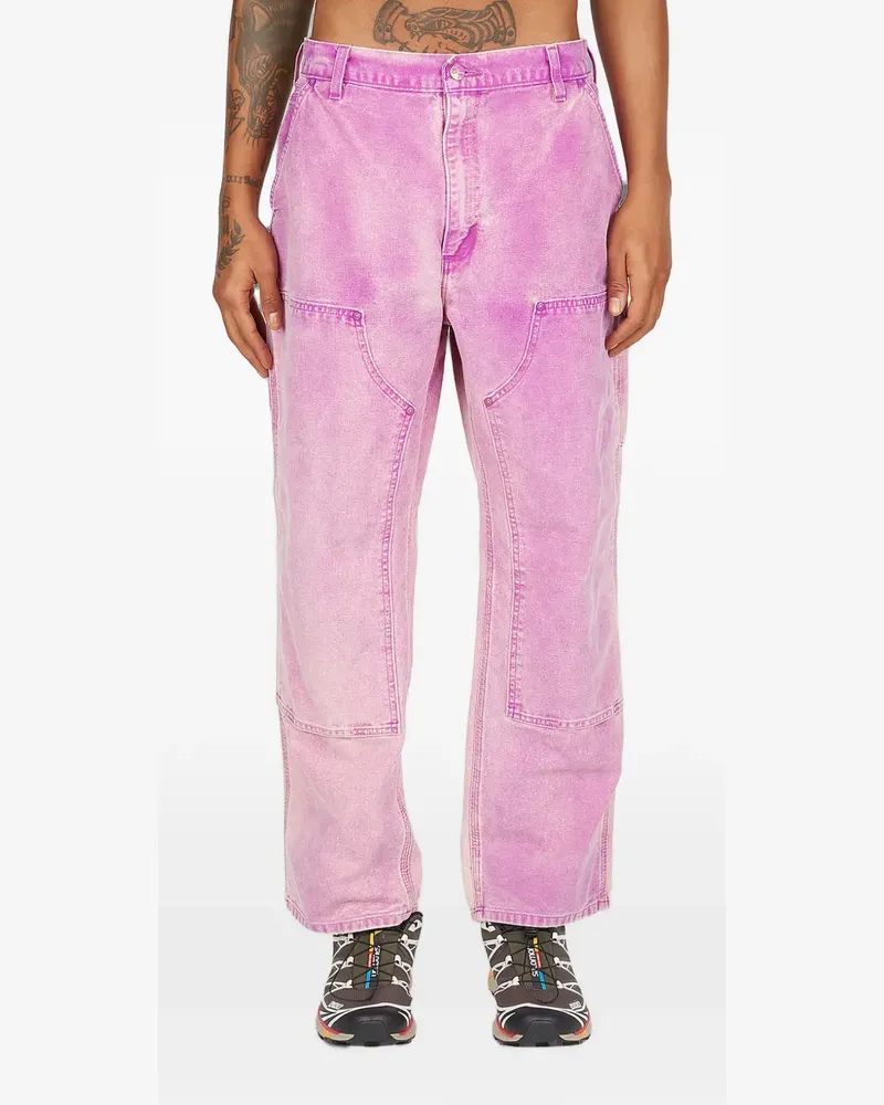NotSoNormal Ausgeblichene Jeans mit Patch - Violett Violett