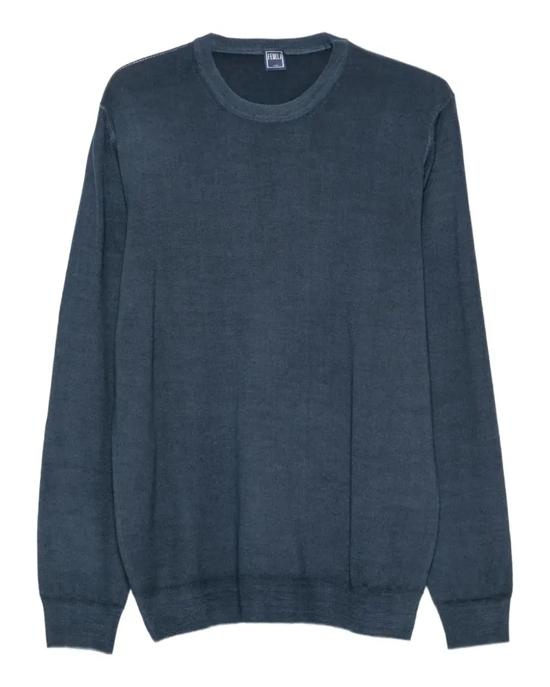 Fedeli Pullover mit rundem Ausschnitt - Blau Blau